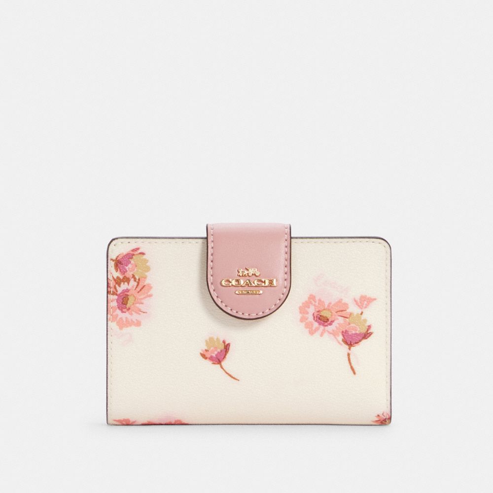 COACH®  Medium Corner Zip Wallet With Multi Floral Print