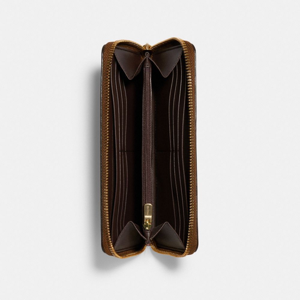 COACH® Outlet | Accordion Zip Wallet In Signature Canvas