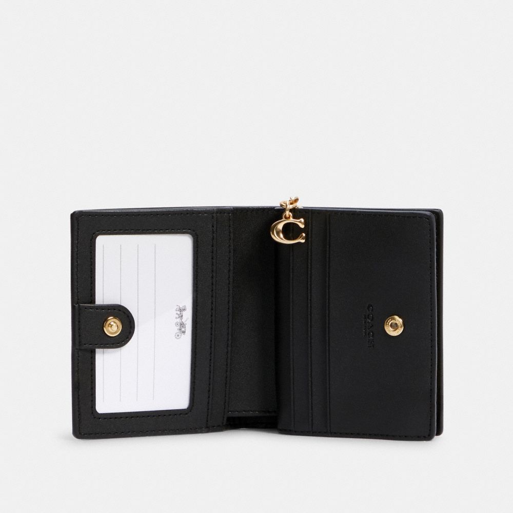 Minimalist Phone Wallet Snap Button Elegant Black