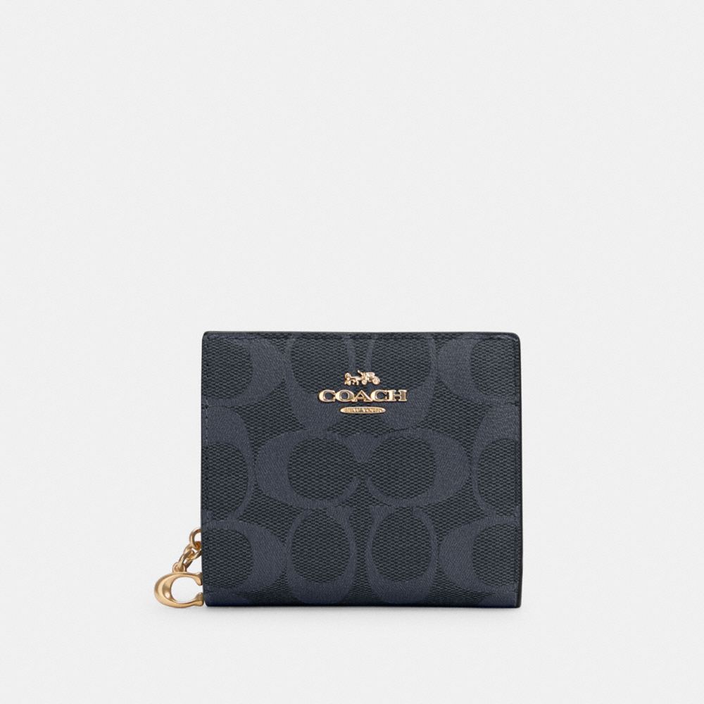 COACH® Outlet | Snap Wallet In Signature Canvas