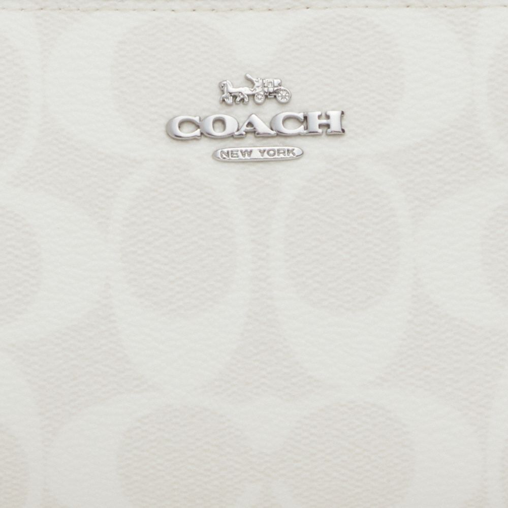 COACH®,SNAP WALLET IN SIGNATURE CANVAS,Signature Canvas,Mini,Silver/Chalk/Glacier White