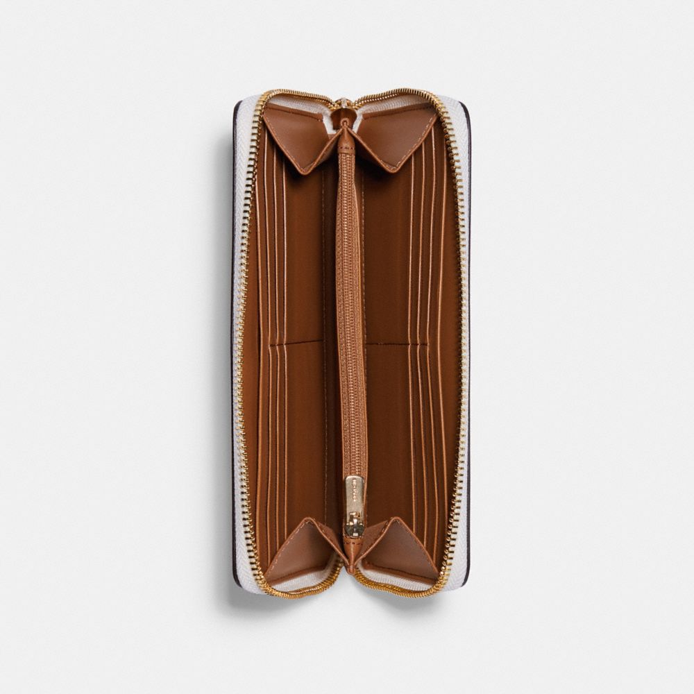 Accordion Zip Wallet With Lipstick Print