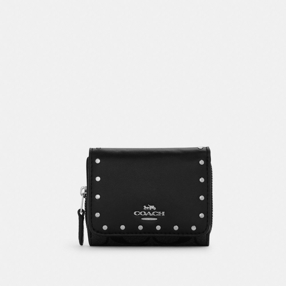 Coach Outlet Small Morgan Wallet In Signature Leather In Black