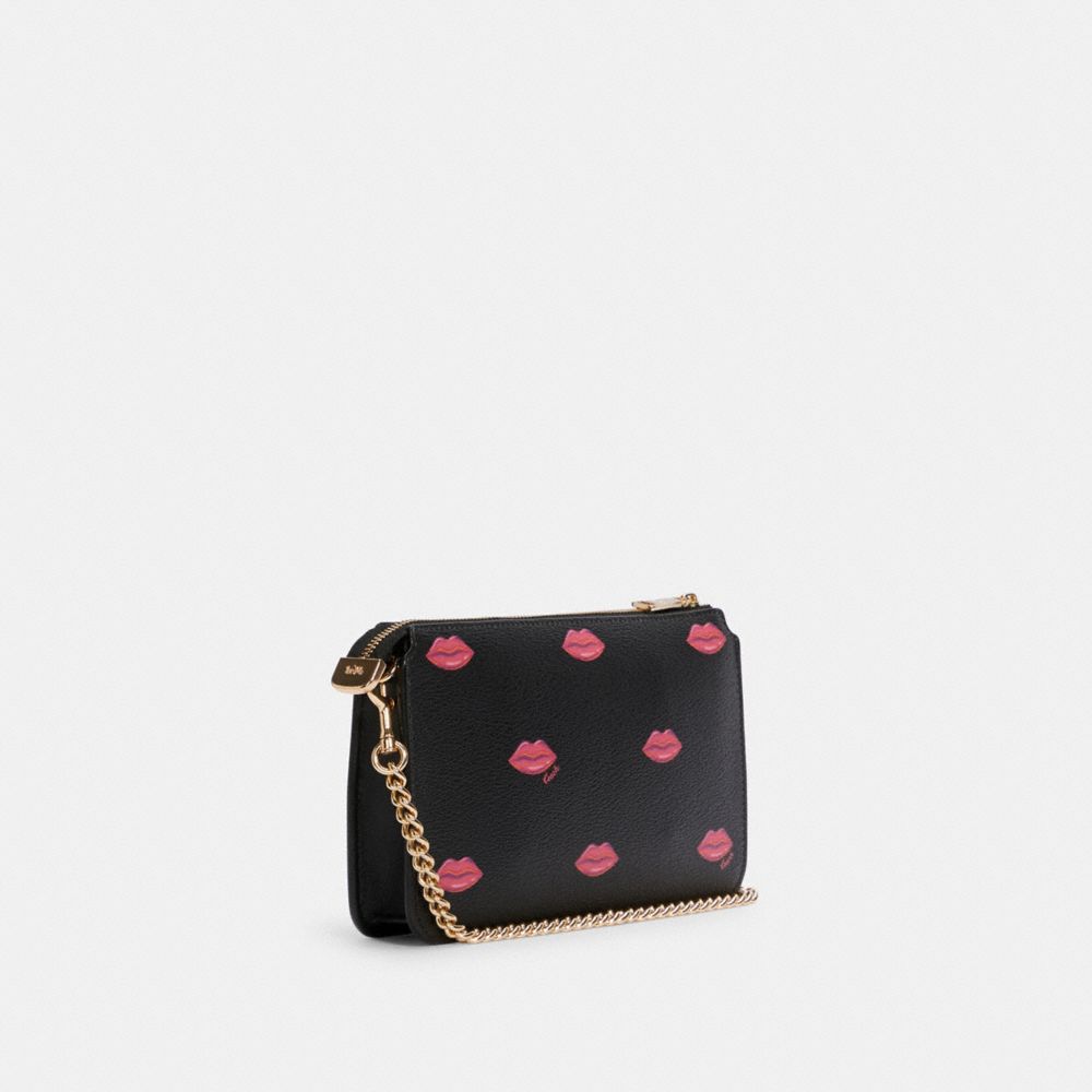 COACH®,Poppy Crossbody With Card Case With Lips Print,,Angle View