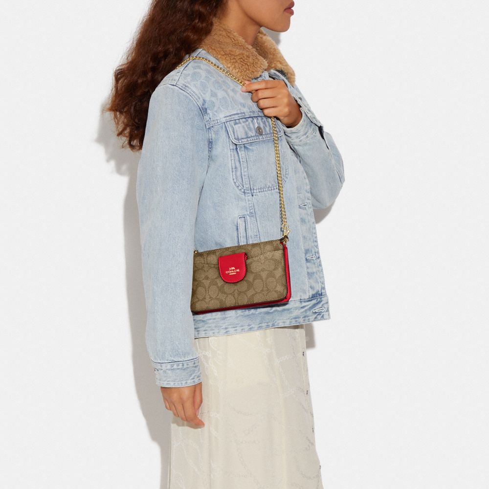 COACH® Outlet  Poppy Crossbody In Signature Canvas