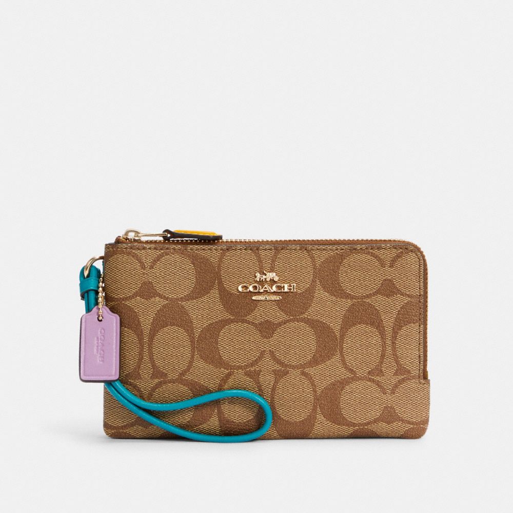 Coach outlet best sale double zip wallet