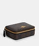 COACH®,WEEKLY PILL BOX IN SIGNATURE CANVAS,pvc,Mini,Gold/Brown Black,Front View