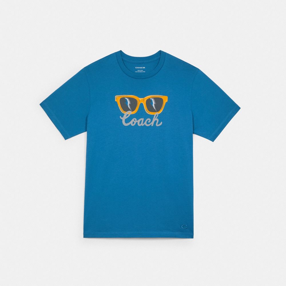 COACH®,Sunglasses Graphic T Shirt,,Front View
