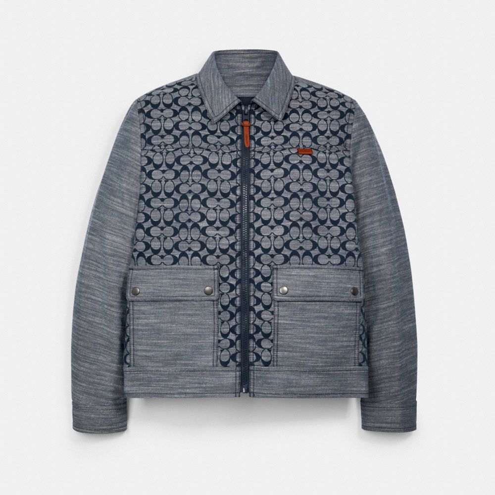 Blouson en chambray signature