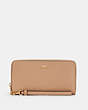 COACH®,LONG ZIP AROUND WALLET,Leather,Mini,Gold/Taupe,Front View