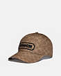 COACH®,SIGNATURE BASEBALL CAP,cotton,Tan Signature,Front View