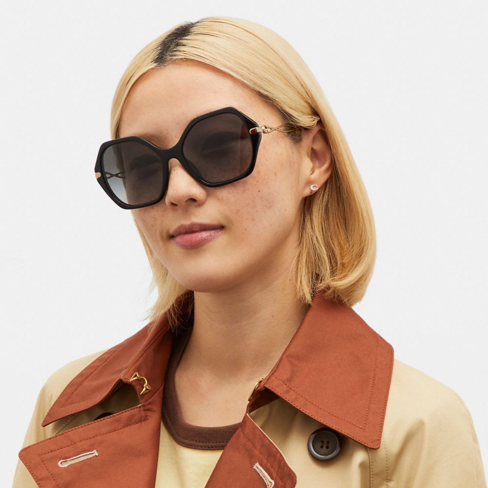 Sculpted Signature Hexagon Sunglasses