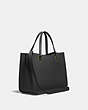 COACH®,TYLER CARRYALL 28,Pebbled Leather,Medium,Brass/Black,Angle View
