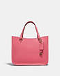 COACH®,TYLER CARRYALL 28,Pebbled Leather,Medium,Brass/Watermelon,Front View