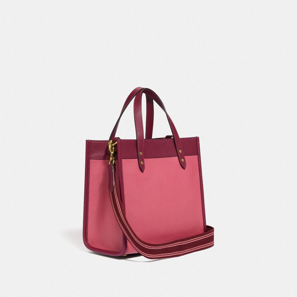 COACH Field 22 Logo Canvas Tote Bag in Pink