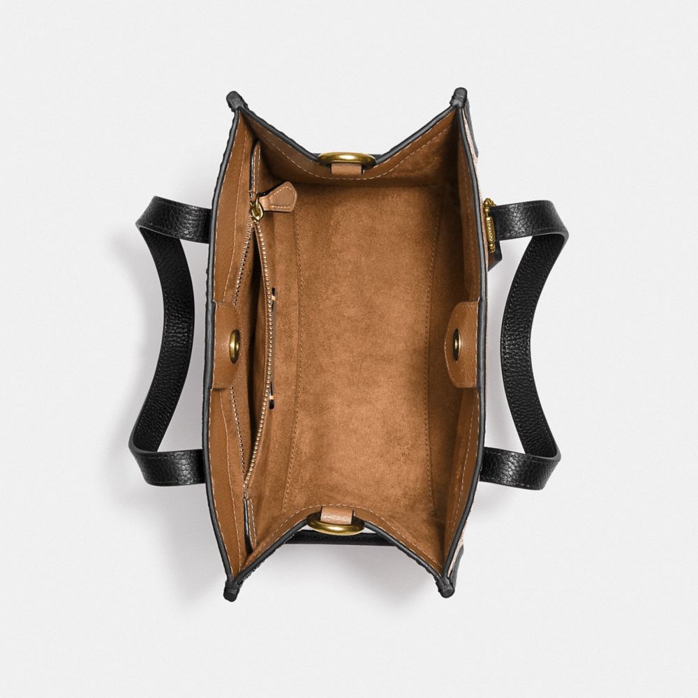COACH®,Field Tote 22 In Colorblock With Coach Badge,,Inside View,Top View