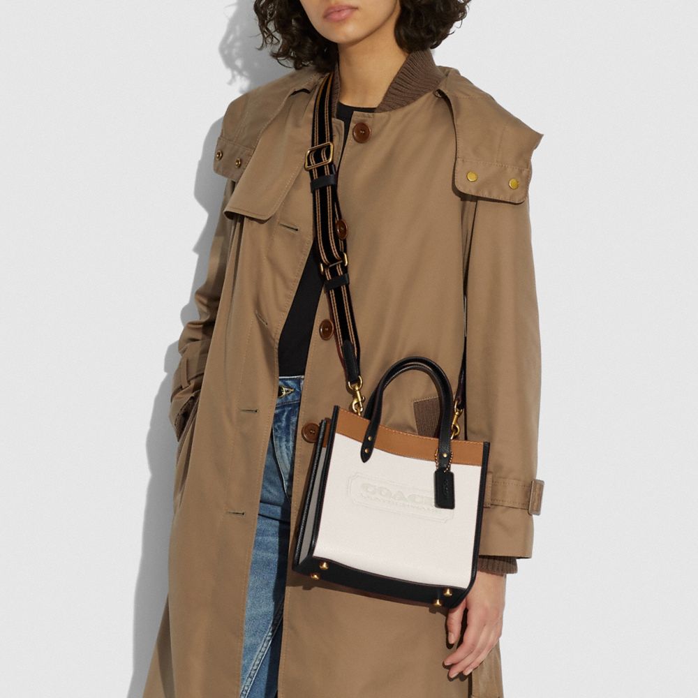 COACH®,Field Tote 22 In Colorblock With Coach Badge,,Detail View