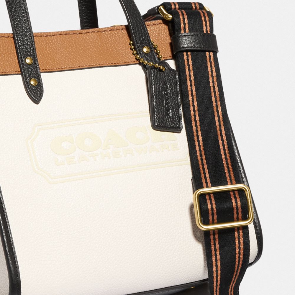 Coach Ladies Field Tote 22 With Colorblock Quilting And Coach