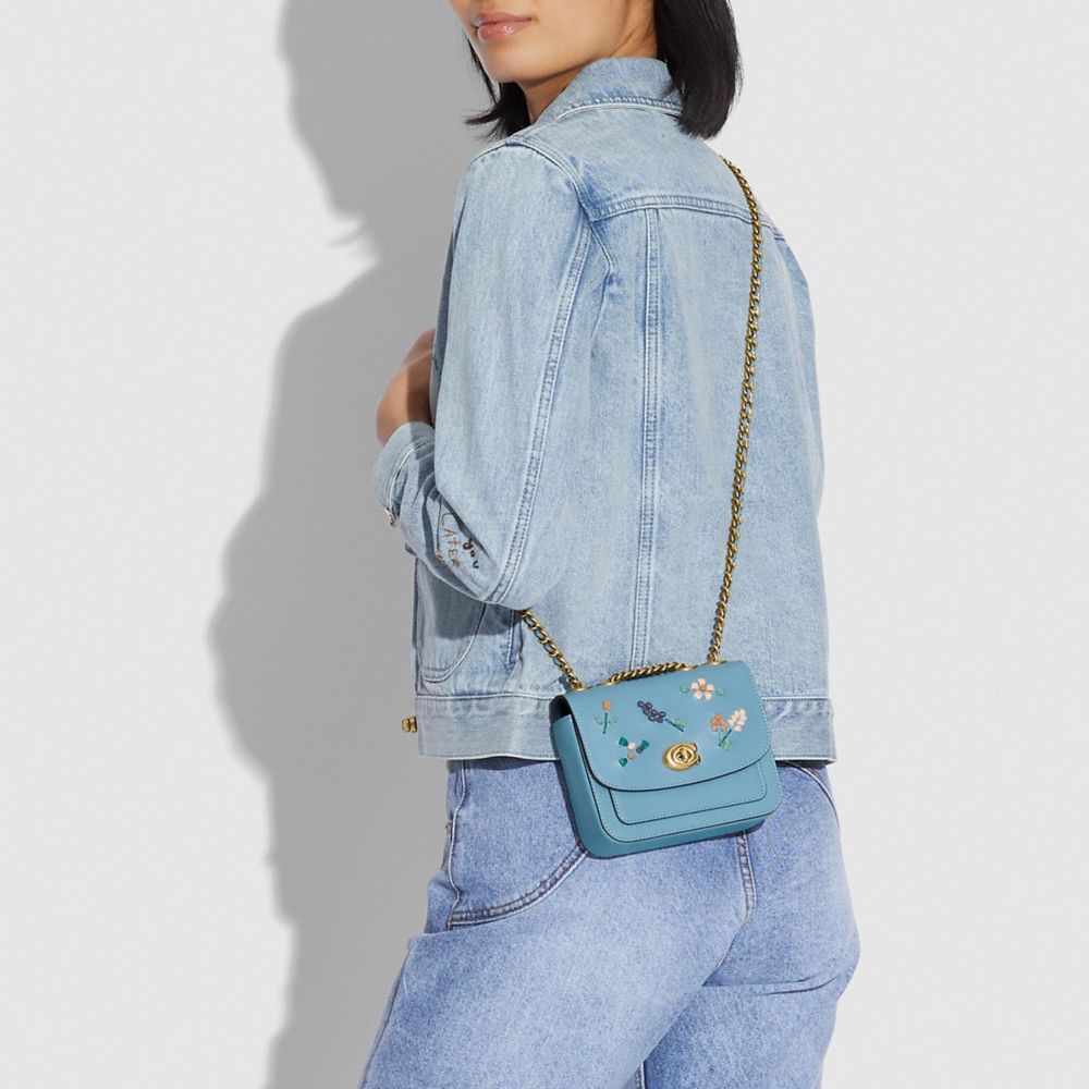 Madison Shoulder Bag 16 With Floral Embroidery