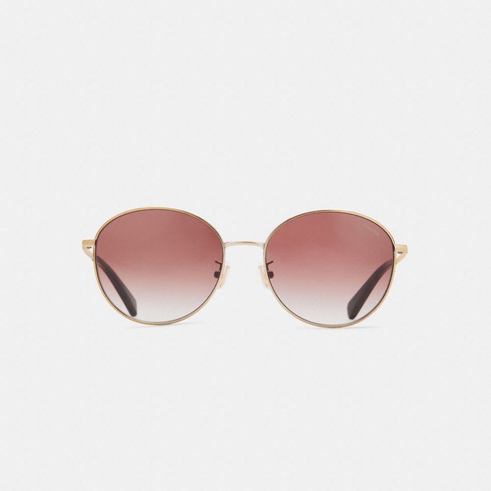COACH®,Lia Round Sunglasses,,Inside View,Top View