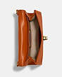 COACH®,KIP TURNLOCK CROSSBODY,Leather,Mini,Brass/Canyon,Inside View,Top View