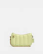 COACH®,SWINGER BAG 20 WITH QUILTING,Leather,Small,Brass/Pale Lime,Front View