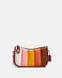 COACH®,SWINGER BAG 20 WITH QUILTING,Leather,Small,Brass/Wine Multi,Front View