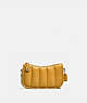 COACH®,SWINGER BAG 20 WITH QUILTING,Leather,Small,Brass/Buttercup,Front View