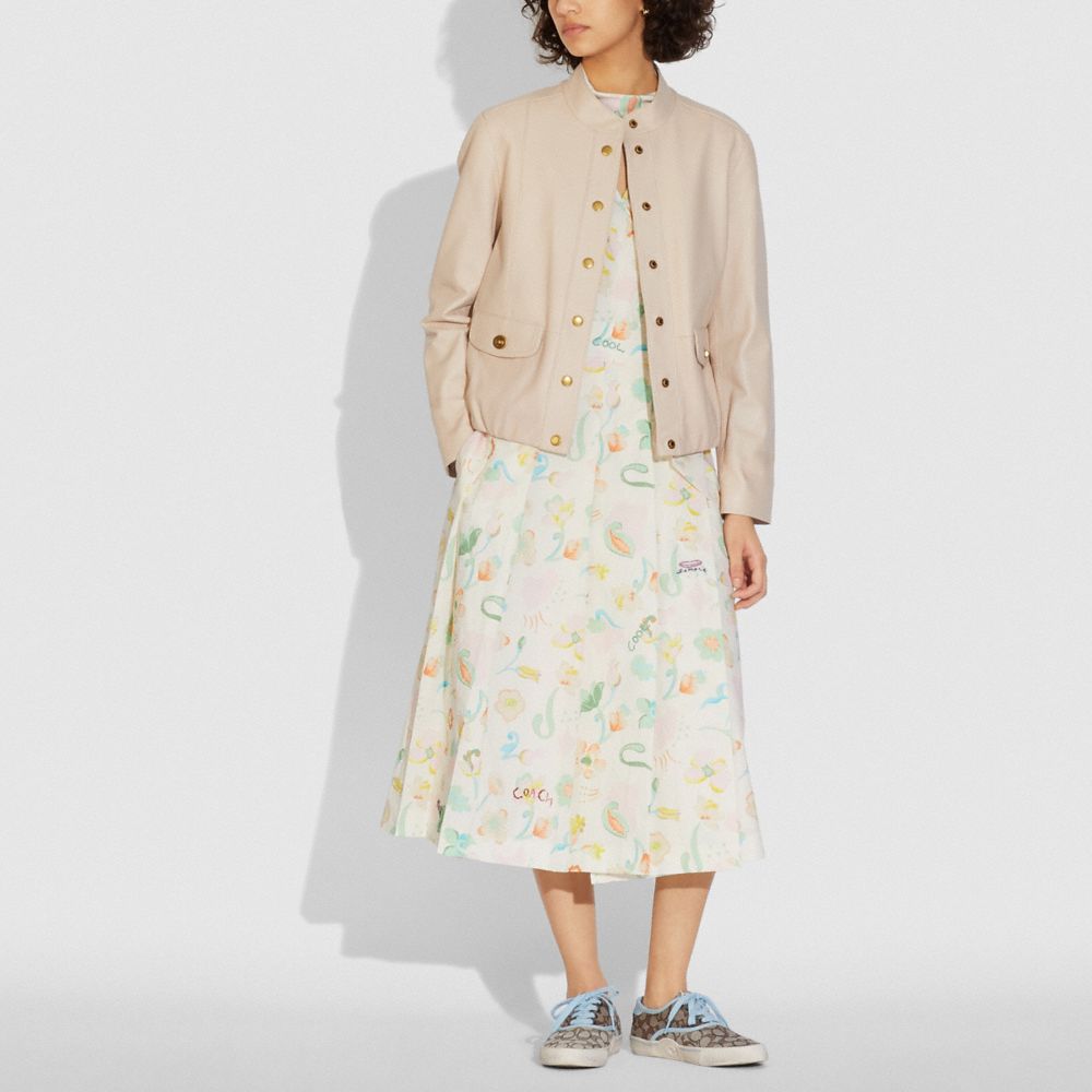 COACH®,Lightweight Leather Jacket,,Scale View