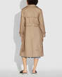 COACH®,EMBROIDERED TRENCH COAT IN ORGANIC COTTON AND RECYCLED POLYESTER,Organic Cotton,Classic Khaki,Scale View
