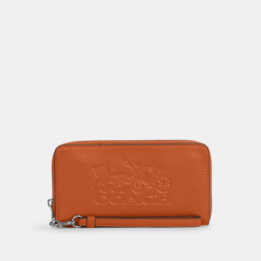 COACH® Outlet | Long Zip Around Wallet With Horse And Carriage