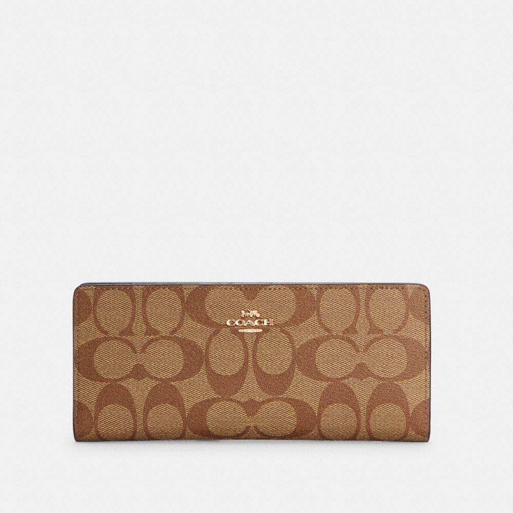 Coach Outlet Mini Wallet On A Chain In Signature Canvas