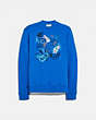 COACH®,A LOVE LETTER TO NEW YORK SWEATSHIRT,cotton,BRIGHT BLUE,Front View