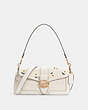 COACH®,GEORGIE SHOULDER BAG WITH DAISY EMBROIDERY,n/a,Gold/Chalk Multi,Front View