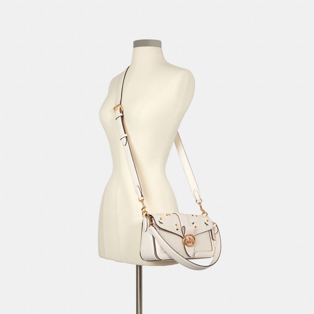 COACH® Outlet | Georgie Shoulder Bag With Daisy Embroidery