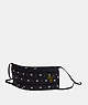 COACH®,REXY FACE MASK WITH STAR DOT PRINT,cotton,Black & White,Front View