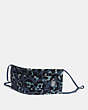 COACH®,SHARKY FACE MASK WITH CAMO PRINT,cotton,Denim,Front View