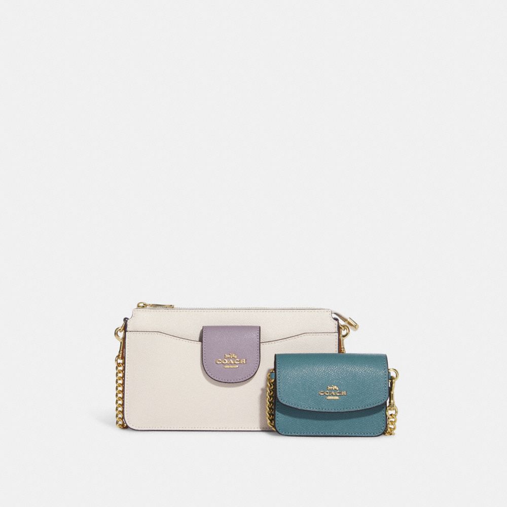 COACH®,Poppy Crossbody With Card Case In Colorblock,,Front View