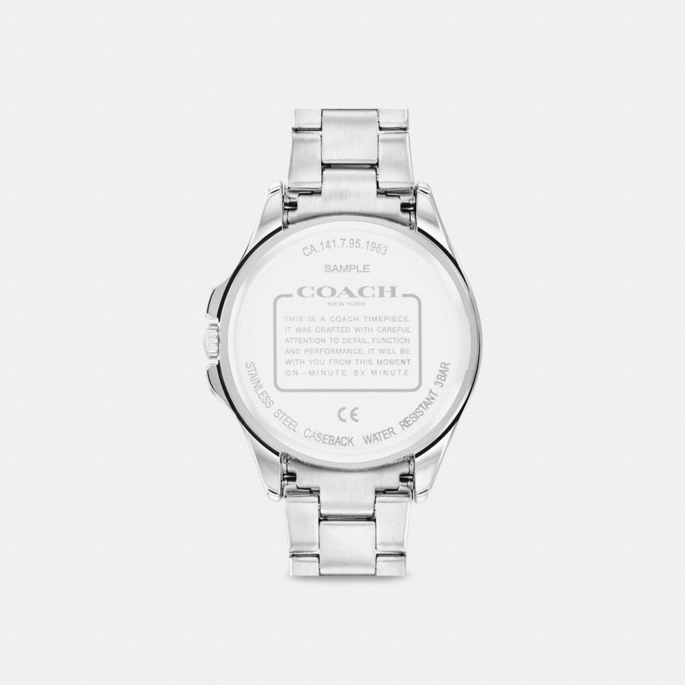 COACH®,LIBBY WATCH, 37MM,Stainless Steel,Back View