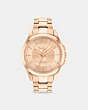 COACH®,LIBBY WATCH, 37MM,Metal,Rose gold,Front View
