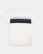 COACH®,RACING STRIPE HORSE AND CARRIAGE T-SHIRT,n/a,White,Front View
