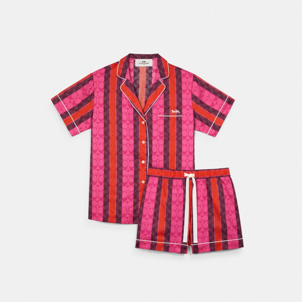 COACH® | Signature Striped Pajama Set