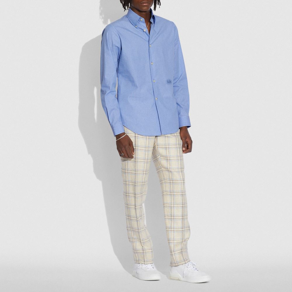 Retro Collar Long Sleeve Shirt