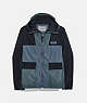COACH®,COLORBLOCK WINDBREAKER IN RECYCLED POLYESTER,Recycled Polyester,DARK NAVY,Front View