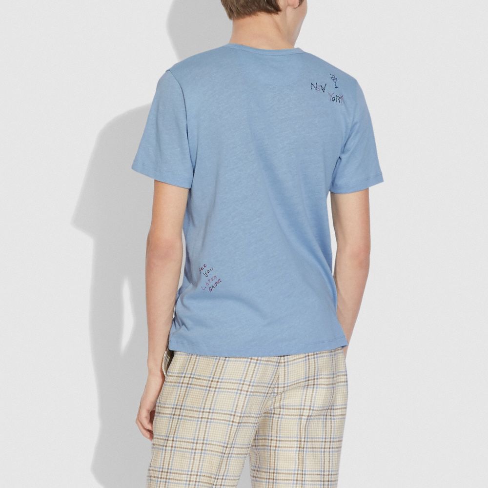 Oversized Pocket T Shirt With Embroidery