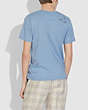 COACH®,OVERSIZED POCKET T-SHIRT WITH EMBROIDERY,Organic Cotton,POWDER BLUE,Scale View