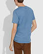 COACH®,SIGNATURE HAND DRAWING T-SHIRT IN ORGANIC COTTON,Organic Cotton,Vintage Indigo,Scale View