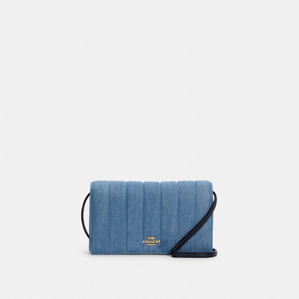 Anna Foldover Crossbody Clutch With Quilting
