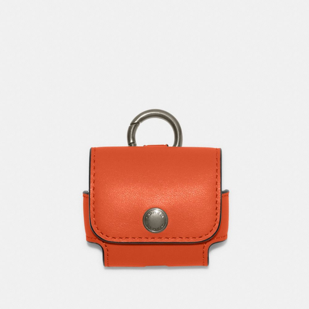 COACH®,ワイヤレス イヤーバッド ケース,スマホケース&小物ポーチ,ﾌﾞﾗｲﾄ ｵﾚﾝｼﾞ