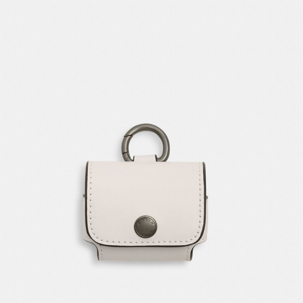 COACH®,Large Wireless Earbud Case,Airpod Case,Cream,Front View
